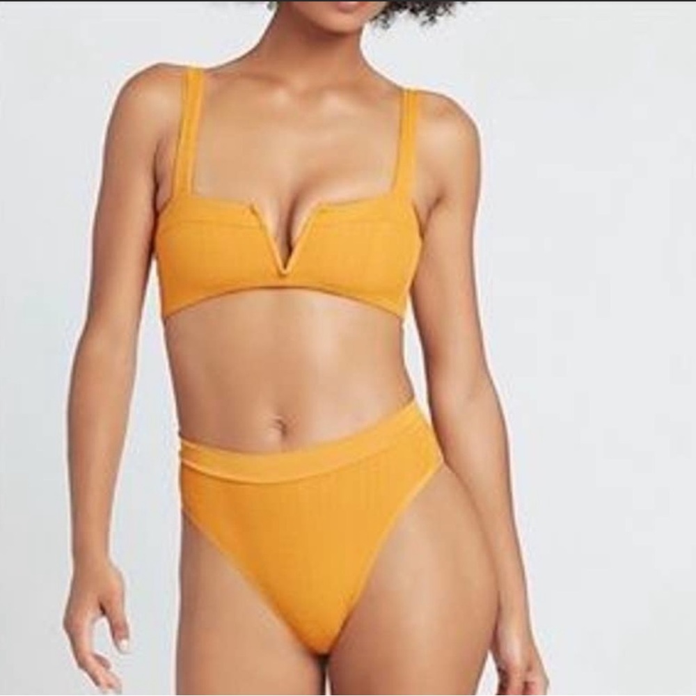 L*Space Frenchie Ribbed Bitsy Bikini Bottom - Mandarin